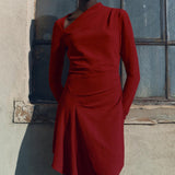 Mango dress macarela in red