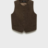 Mango vest nimes in brown