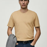 Mango t-shirt salas in camel