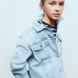 Mango jacket allegra8 in light denim