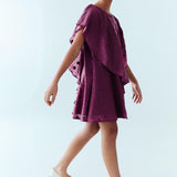 Mango dress sol in purple brown