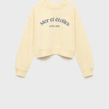 Mango sweatshirt wind in yellow