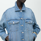 Mango jacket beth in medium denim