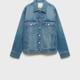 Mango jacket beth in medium denim