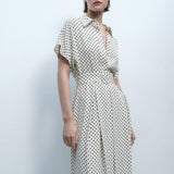 Mango dress berry in off white