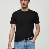 Mango t-shirt bellow in black