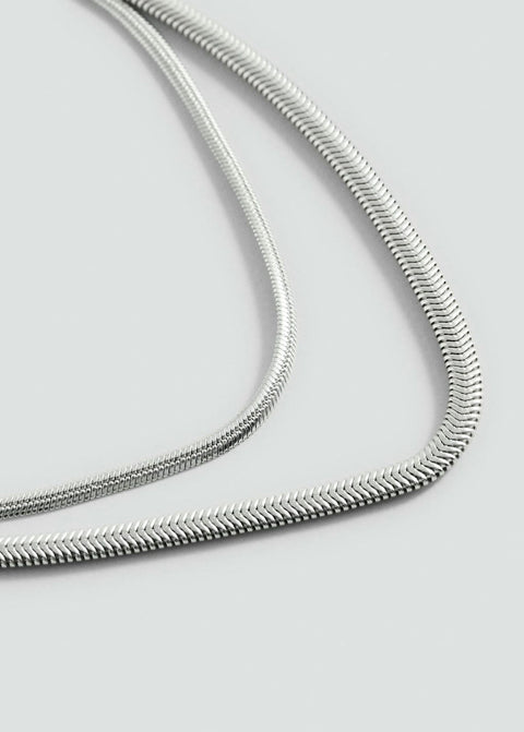 Mango necklace selena in silver