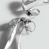Mango earrings lazo in silver
