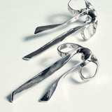 Mango earrings lazo in silver