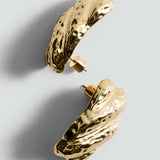 Mango earrings mavi in gold
