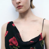 Mango dress rosa in black