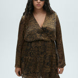 Mango dress jules in brown