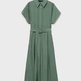 Mango dress macarela in green
