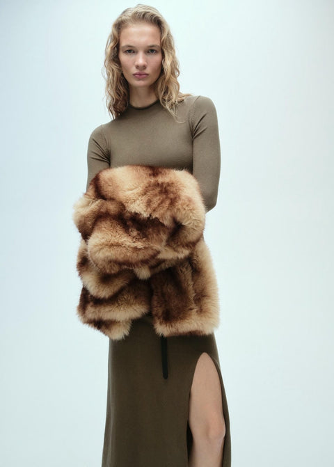 Mango dress percebes in khaki