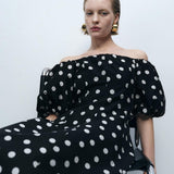 Mango dress mallorca in black