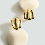 Mango earrings fina in beige