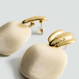 Mango earrings fina in beige