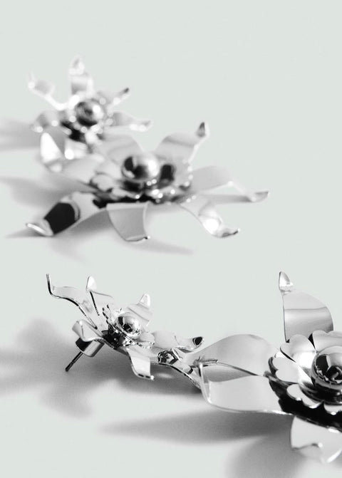 Mango earrings pasiflo in silver