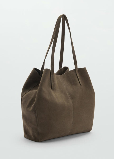 Mango totes bag bassi in khaki