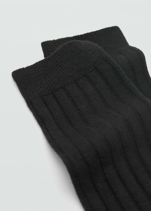 Mango socks cas in black