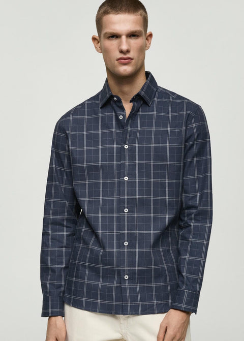 Mango shirt roma in navy