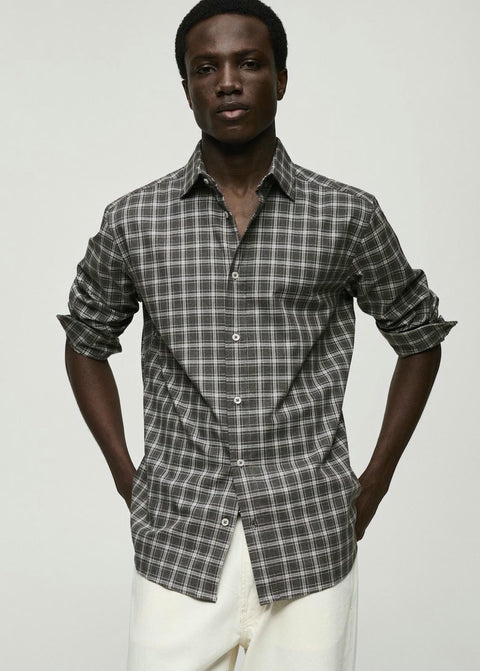 Mango shirt roma in grey