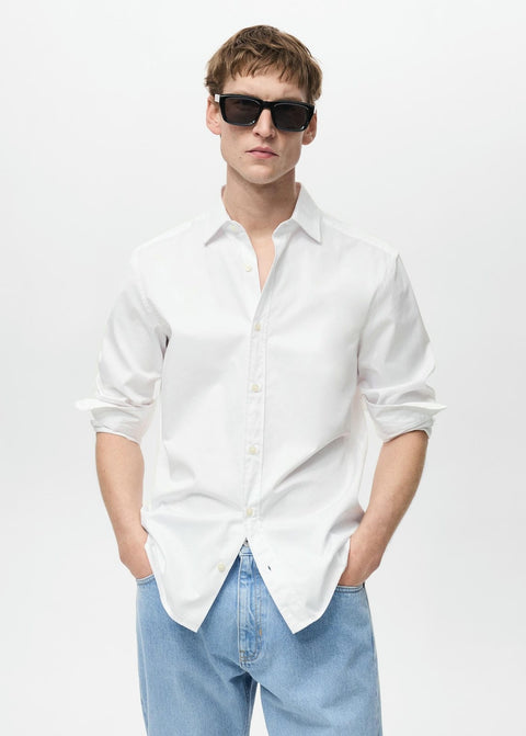 Mango shirt cesare in white