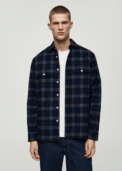 Mango shirt brighton in navy