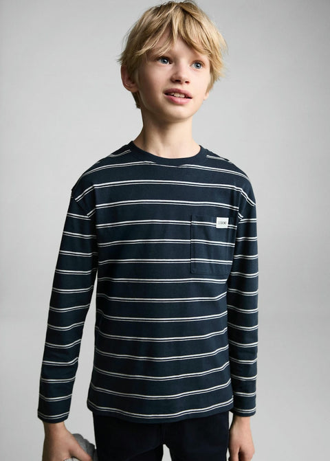 Mango t-shirt legend in navy