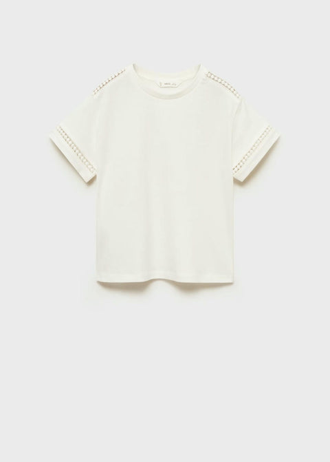 Mango t-shirt mina in off white
