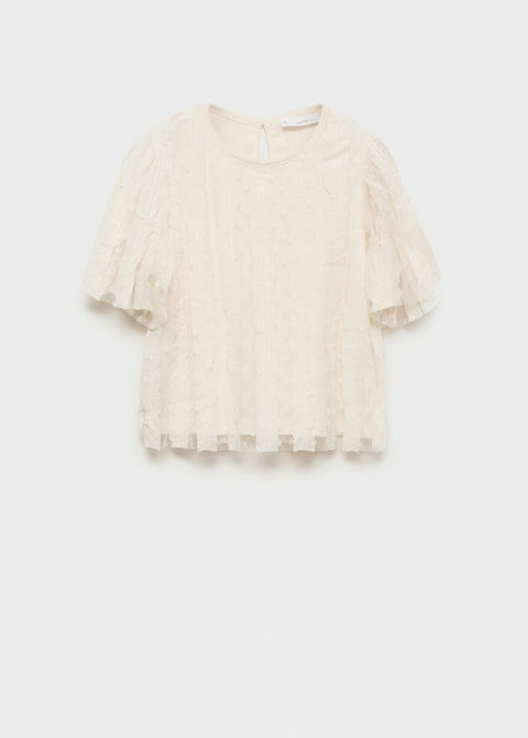 Mango t-shirt anna in raw-unbleached
