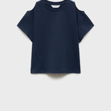 Mango t-shirt cutoutl in navy