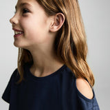Mango t-shirt cutoutl in navy