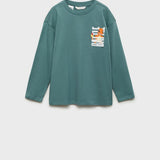 Mango t-shirt pokechar in green