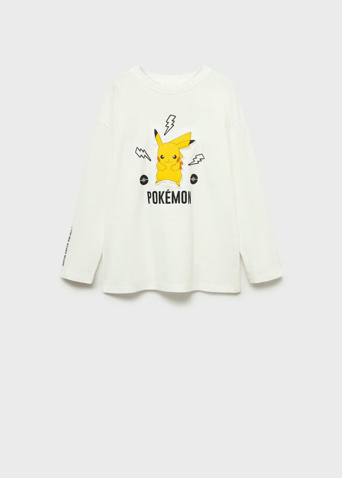 Mango t-shirt pokeonda in off white