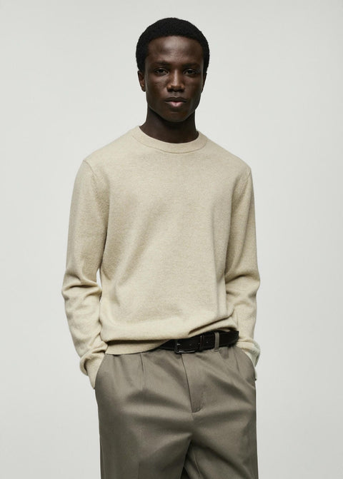 Mango sweater cash in pastel green