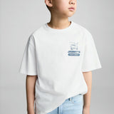 Mango t-shirt comanda in off white