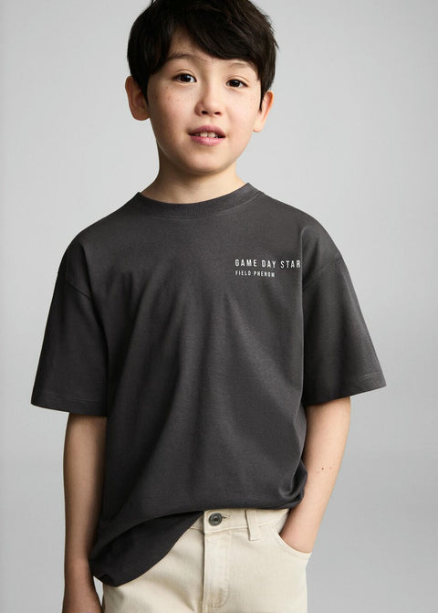 Mango t-shirt rugby in anthracite