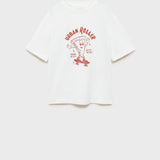 Mango t-shirt esen1 in off white