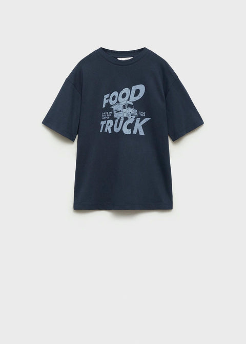 Mango t-shirt esen1 in navy