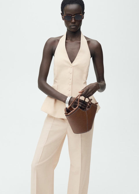 Mango trousers miso in nude