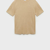 Mango t-shirt liman in beige