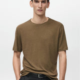 Mango t-shirt liman in khaki