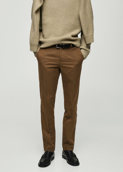 Mango trousers nicco in brown