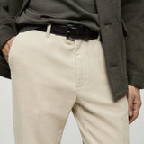 Mango trousers pierreb in stone