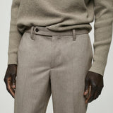 Mango trousers stanford in mink grey
