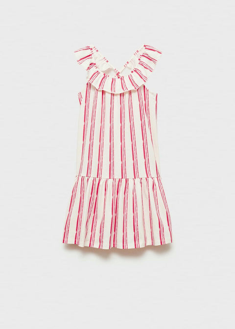 Mango dress cherry in off white