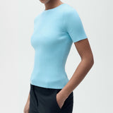 Mango sweater nenufar in turquoise