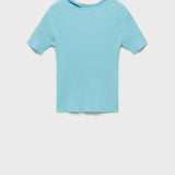 Mango sweater nenufar in turquoise