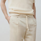 Mango trousers romelino in raw-unbleached